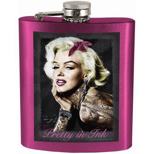Marilyn Monroe Pretty in Ink 7oz. Hip Flask (Online Order Only)