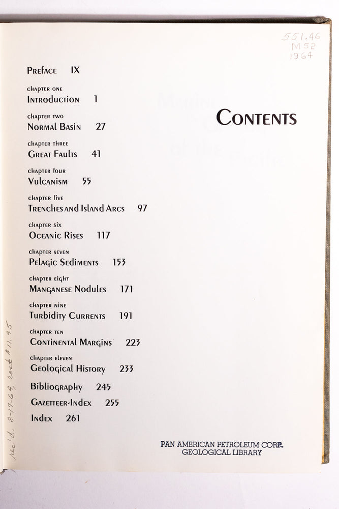 Marine Geology of the Pacific: International Series in Earth Science (ONLINE ORDER ONLY)