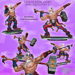 Massimo the Strongman – Harlequin Fighter – Resin Tabletop Miniature (ONLINE ORDER ONLY)