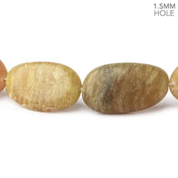 Matte Golden Tourmaline plain nuggets 16 inch 20 large hole beads 16x13-25x14mm (ONLINE ORDER ONLY)