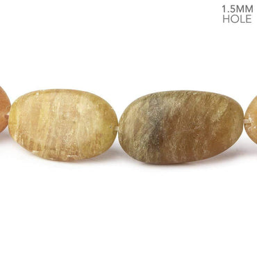 Matte Golden Tourmaline plain nuggets 16 inch 20 large hole beads 16x13-25x14mm (ONLINE ORDER ONLY)