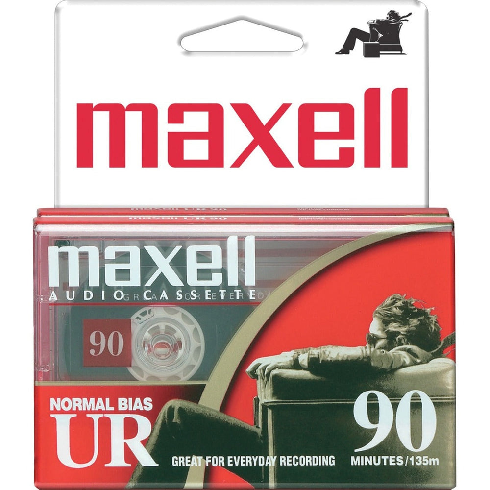 Maxell - Maxell 108527 UR-90 2PK Normal Bias Audio Cassettes 90 Minute With Cases 2 Pack [Cassette] (ONLINE ORDER ONLY)