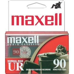 Maxell - Maxell 108527 UR-90 2PK Normal Bias Audio Cassettes 90 Minute With Cases 2 Pack [Cassette] (ONLINE ORDER ONLY)