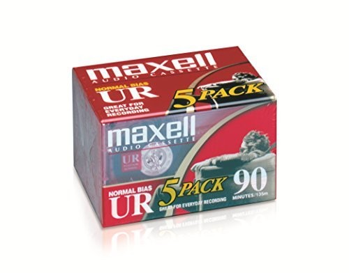 Maxell - Maxell 108562 UR-90 5PK Normal Bias Audio Cassettes 90 Minute With Cases 5 Pack