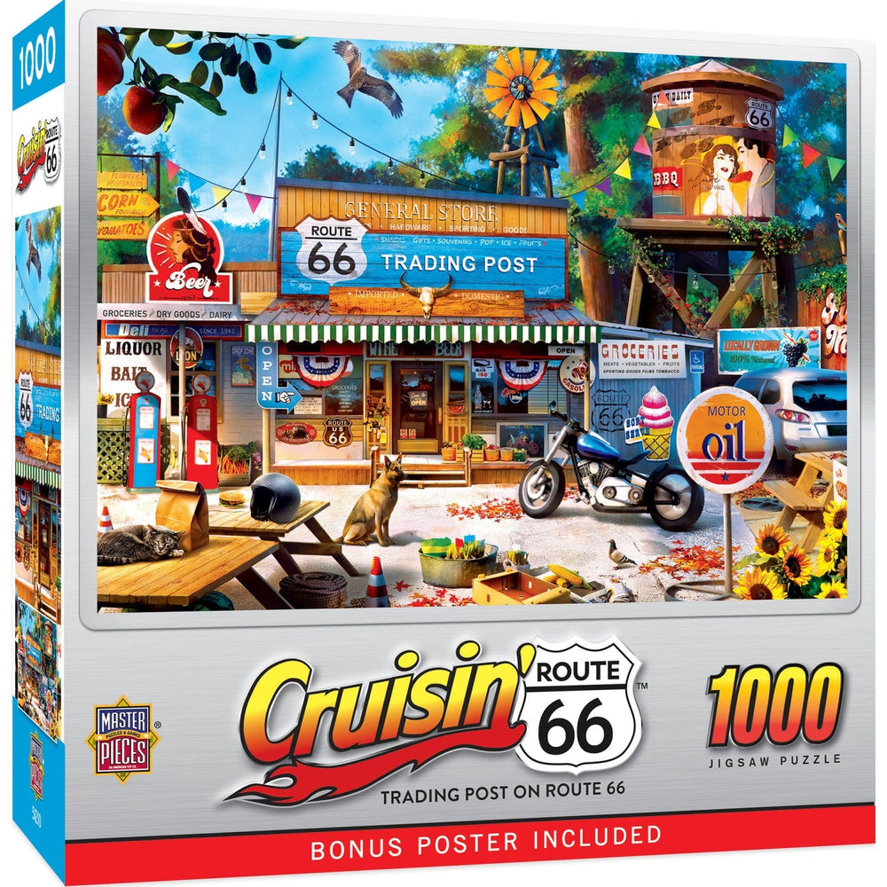 Cruisin' Route 66 - Trading Post on Route 66 1000 Piece Jigsaw Puzzle (ONLINE ORDER ONLY)