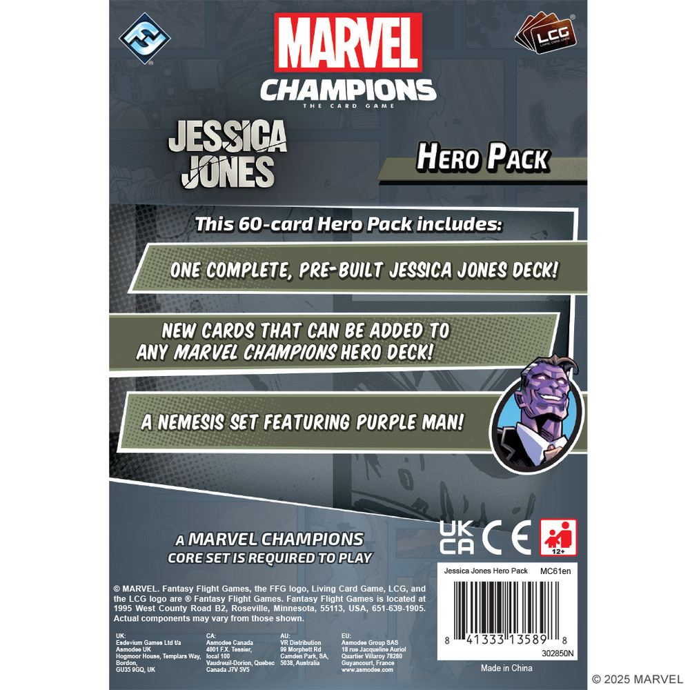 Marvel Champions LCG: Jessica Jones Hero Pack (ONLINE ORDER ONLY)