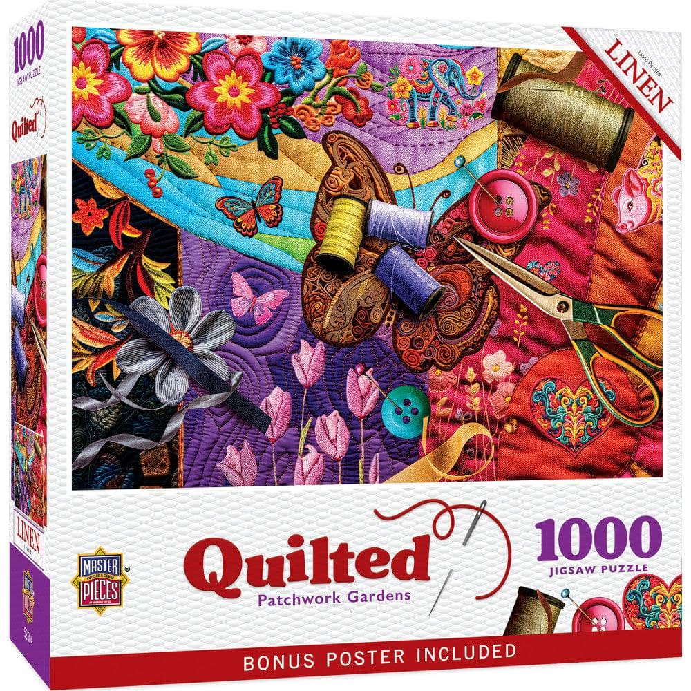 Quilted - Patchwork Gardens 1000 Piece Jigsaw Puzzle