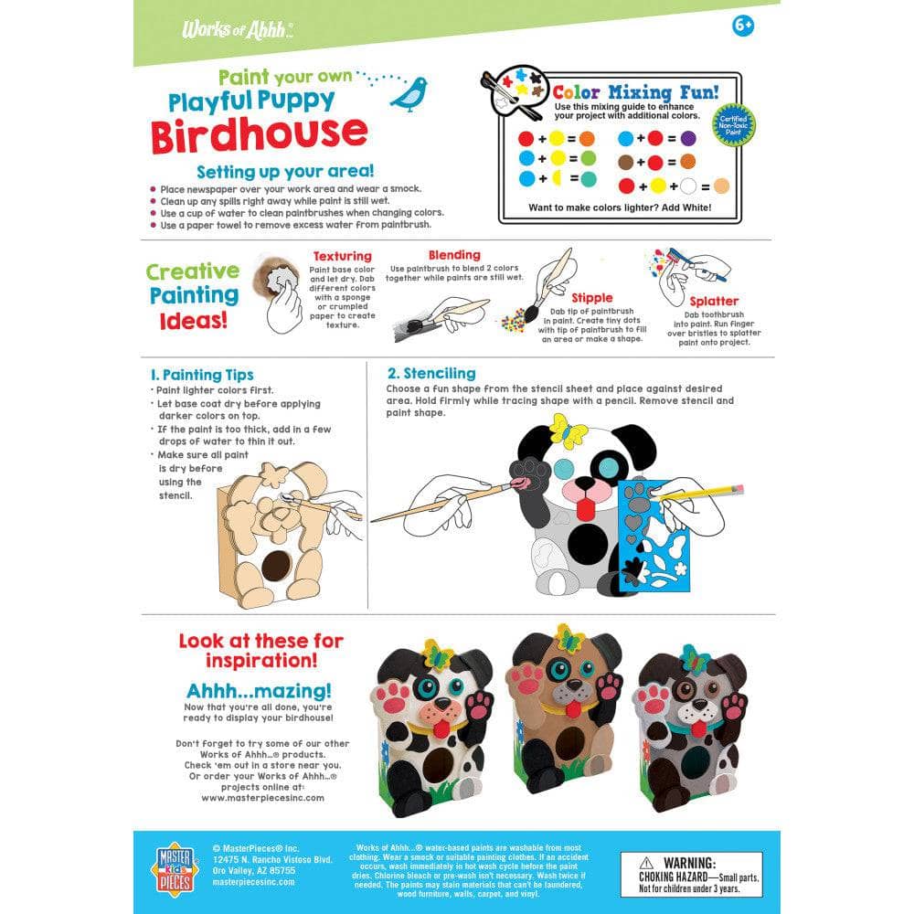 Playful Puppy Birdhouse Wood Craft & Paint Kit (ONLINE ORDER ONLY)