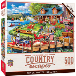 Country Escapes - The Secluded Cabin 500 Piece Jigsaw Puzzle (ONLINE ORDER ONLY)