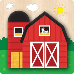 Farm Chunky Wood Puzzles - Kids 4-Pack