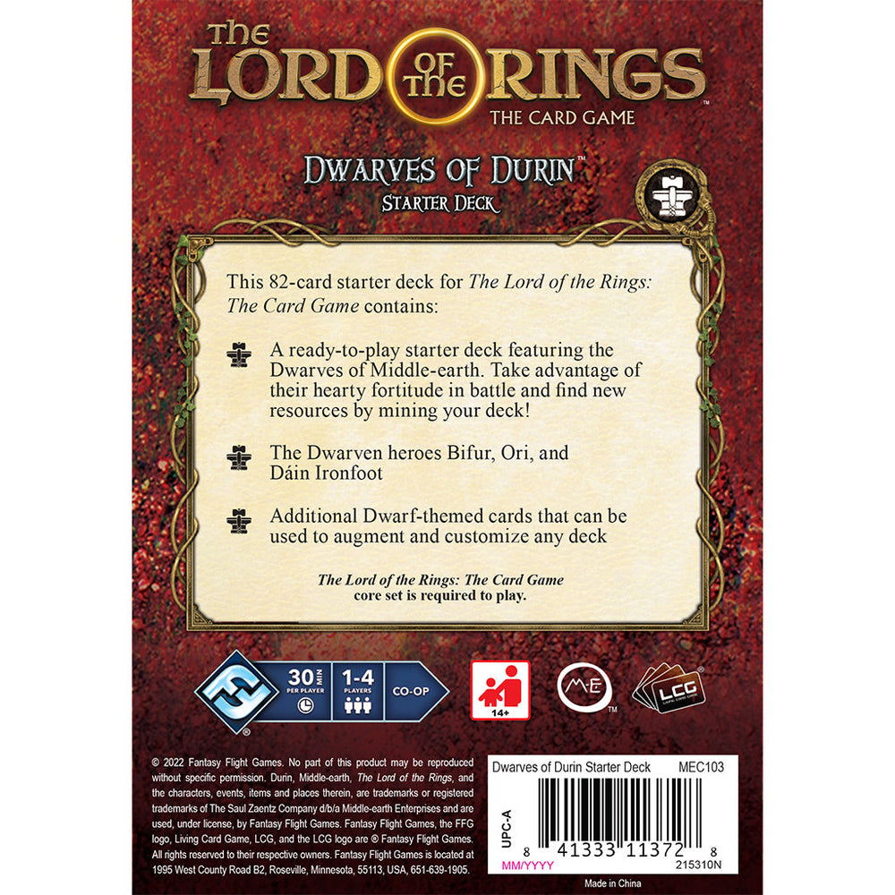Lord of the Rings LCG: Dwarves of Durin Starter Deck (ONLINE ORDER ONLY)