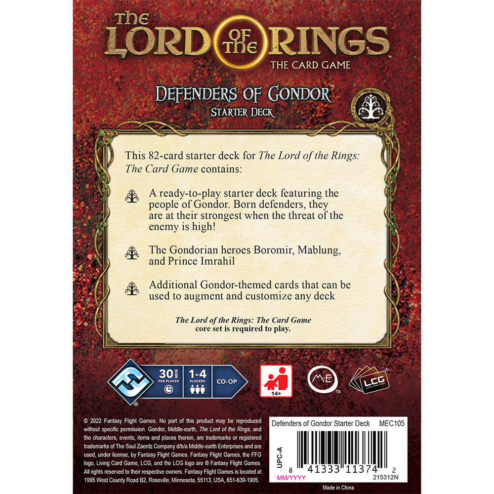 Lord of the Rings LCG: Defenders of Gondor Starter Deck (ONLINE ORDER ONLY)