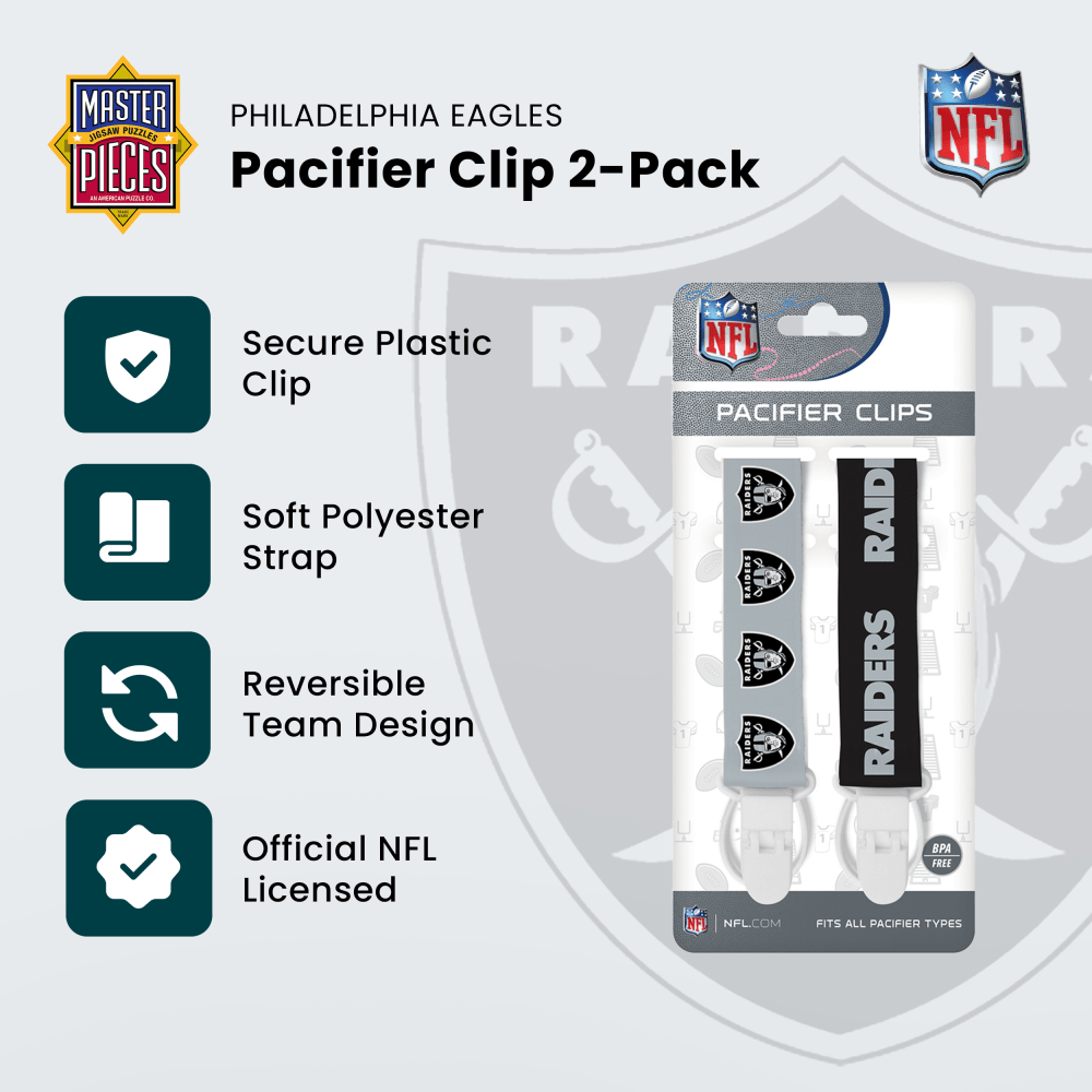 Las Vegas Raiders - Pacifier Clip 2-Pack