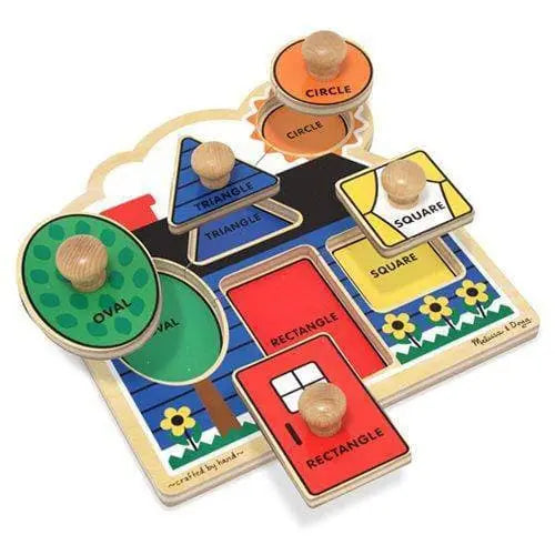 Melissa & Doug - Jumbo Knob Wooden Puzzle - First Shapes (Online Order Only)