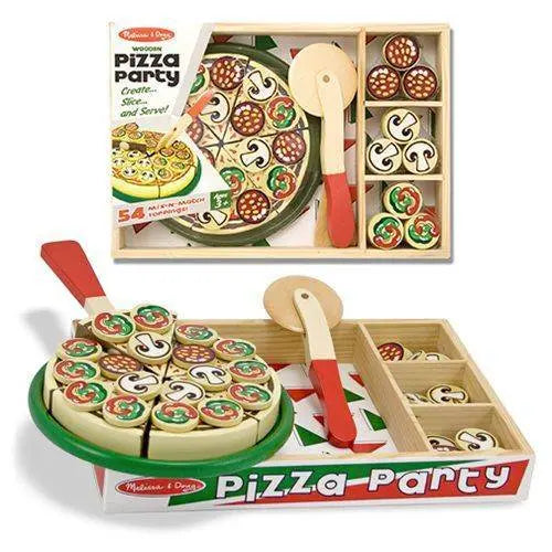 Melissa & Doug - Pizza Party Wooden Pizza Set (Online Order Only)