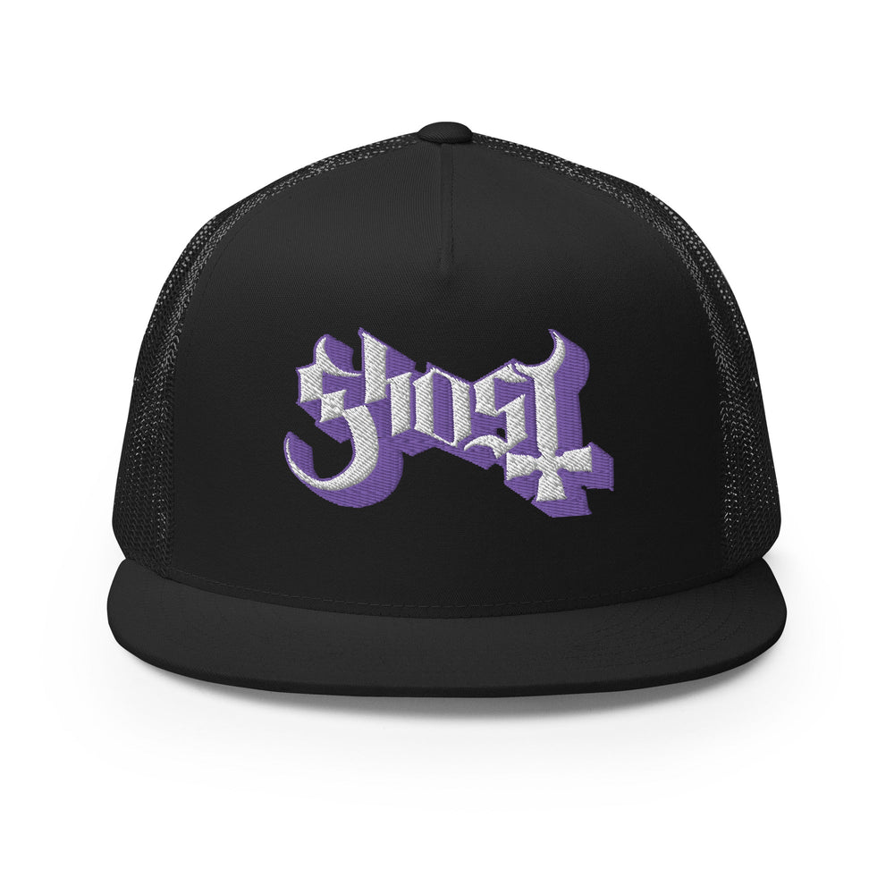 Ghost Purple Logo Embroidered Trucker Hat [Apparel] (ONLINE ORDER ONLY)