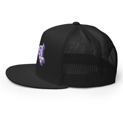 Ghost Purple Logo Embroidered Trucker Hat [Apparel] (ONLINE ORDER ONLY)