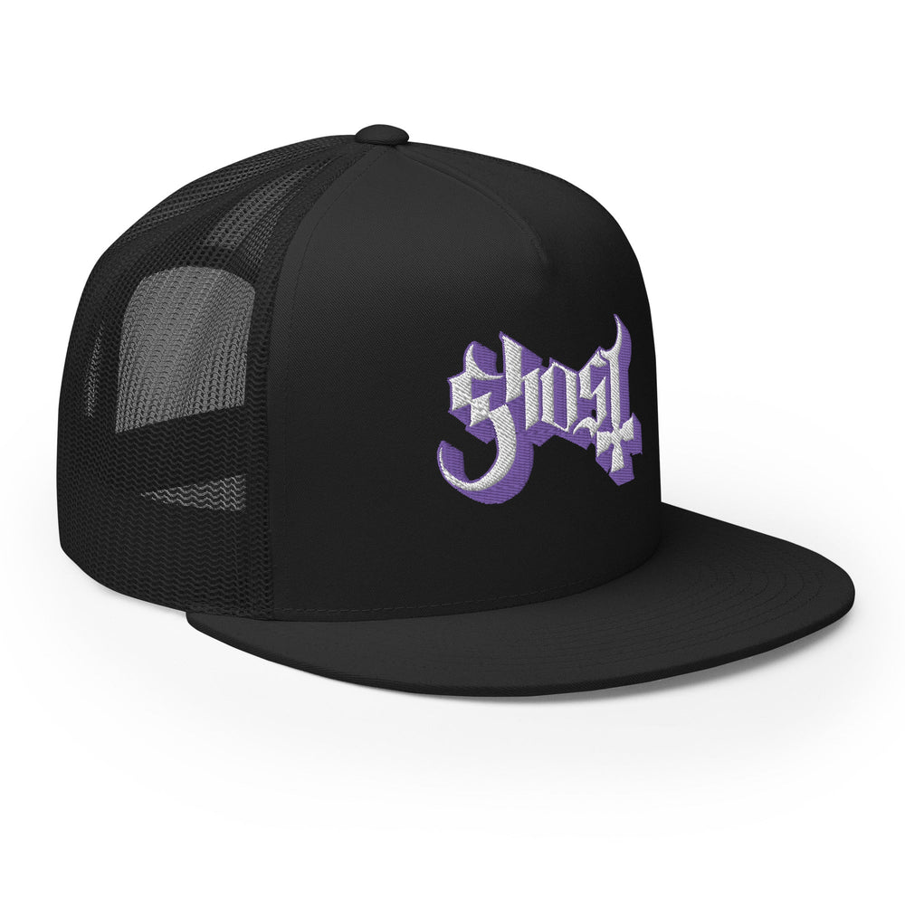 Ghost Purple Logo Embroidered Trucker Hat [Apparel] (ONLINE ORDER ONLY)