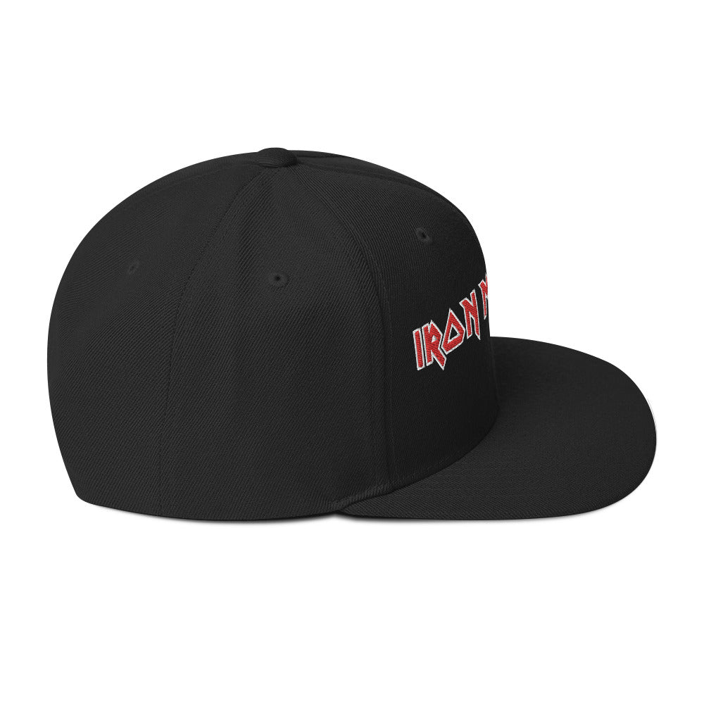 Iron Maiden Classic Logo Black Embroidered Snap Back Hat [Apparel] (ONLINE ORDER ONLY)