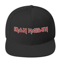 Iron Maiden Classic Logo Black Embroidered Snap Back Hat [Apparel] (ONLINE ORDER ONLY)