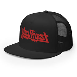Judas Priest Electric Red Logo Embroidered Trucker Hat [Apparel] (ONLINE ORDER ONLY)