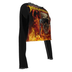 Megadeth Flaming Vic Women's Mesh Top [Apparel] (ONLINE ORDER ONLY)