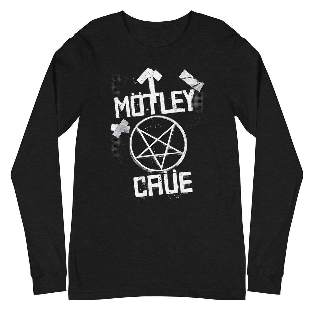 Motley Crue - Black and White Logo Long Sleeve T-Shirt [Apparel] (ONLINE ORDER ONLY)
