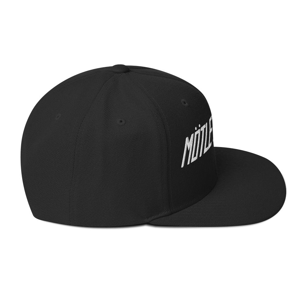 Motley Crue Classic Logo Black Embroidered Snap Back Hat [Apparel] (ONLINE ORDER ONLY)