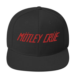 Motley Crue Classic Logo Red Embroidered Snap Back Hat [Apparel] (ONLINE ORDER ONLY)