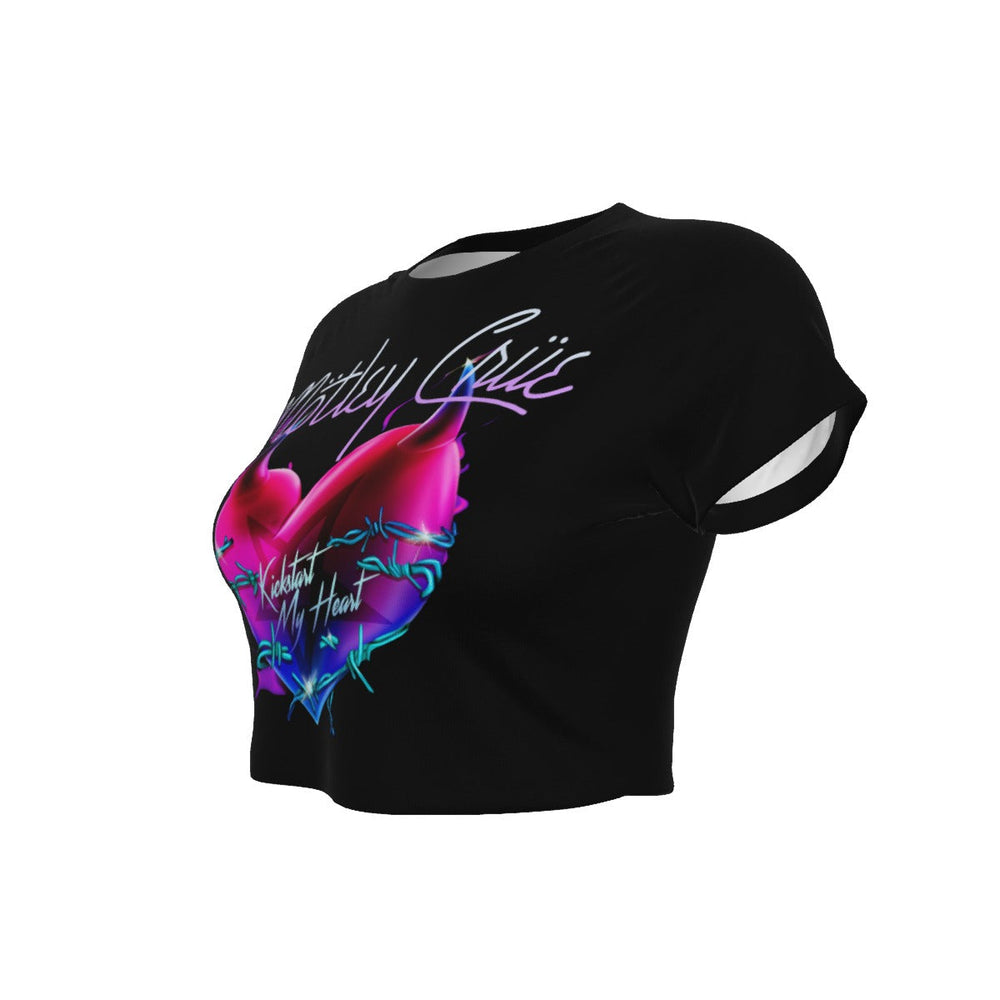 Motley Crue Kickstart My Heart Women's Crop Top [Apparel] (ONLINE ORDER ONLY)