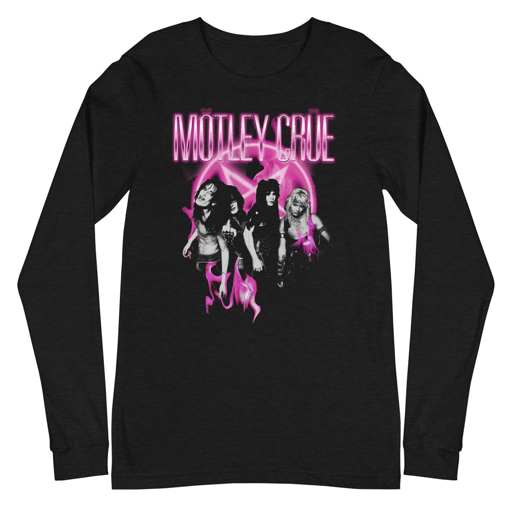 Motley Crue - Neon Pink Long Sleeve T-Shirt [Apparel] (ONLINE ORDER ONLY)
