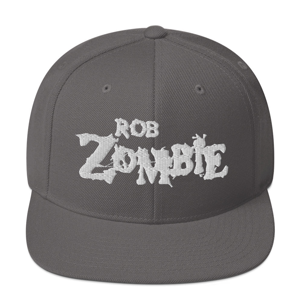 Rob Zombie Classic Logo Grey Embroidered Snap Back Hat [Apparel] (ONLINE ORDER ONLY)