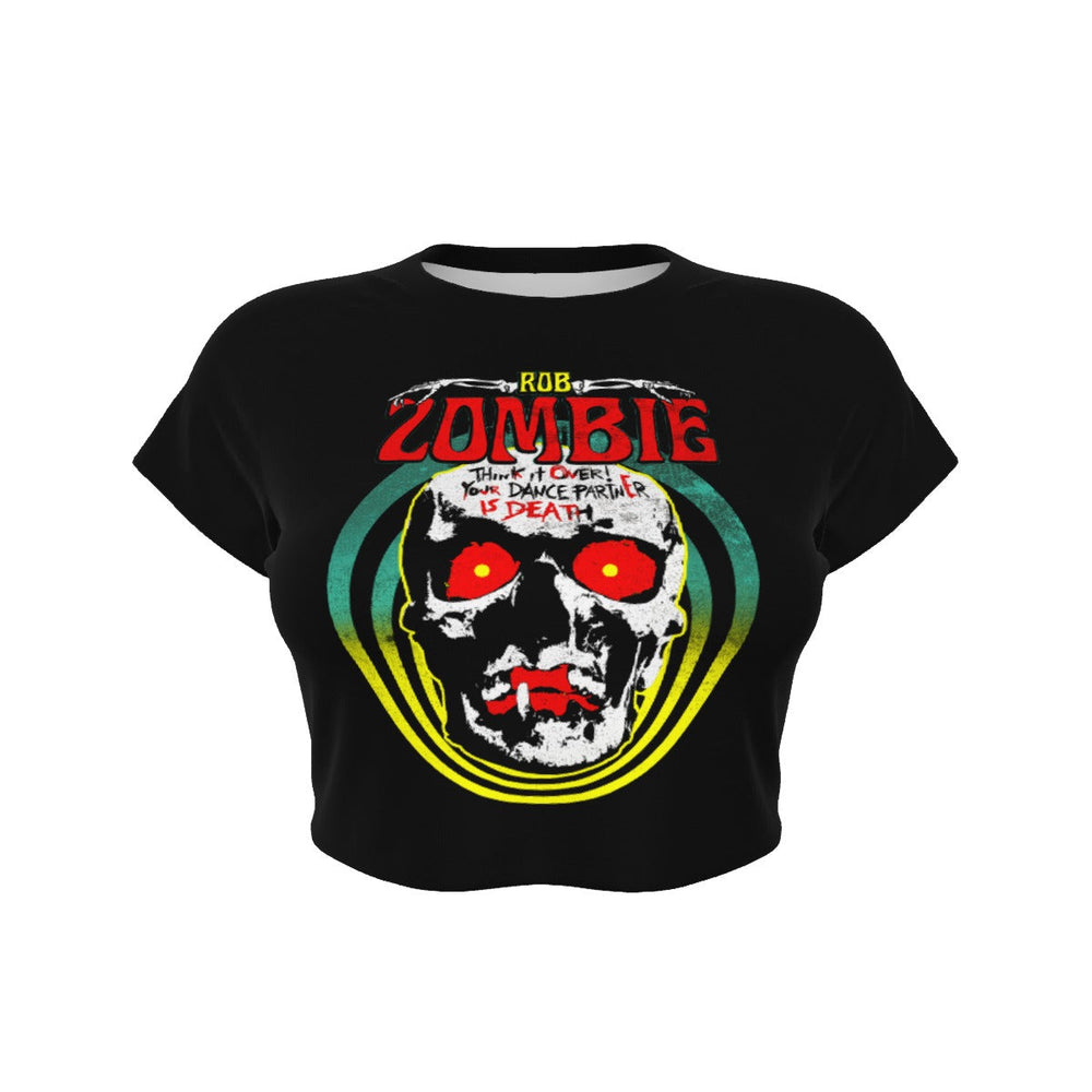 Rob Zombie Clown Skull Women's Crop Top [Apparel] (ONLINE ORDER ONLY)