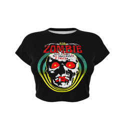 Rob Zombie Clown Skull Women's Crop Top [Apparel] (ONLINE ORDER ONLY)