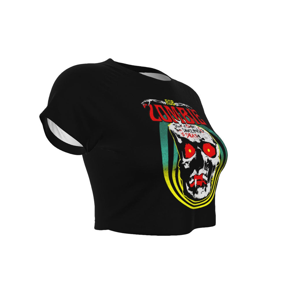 Rob Zombie Clown Skull Women's Crop Top [Apparel] (ONLINE ORDER ONLY)