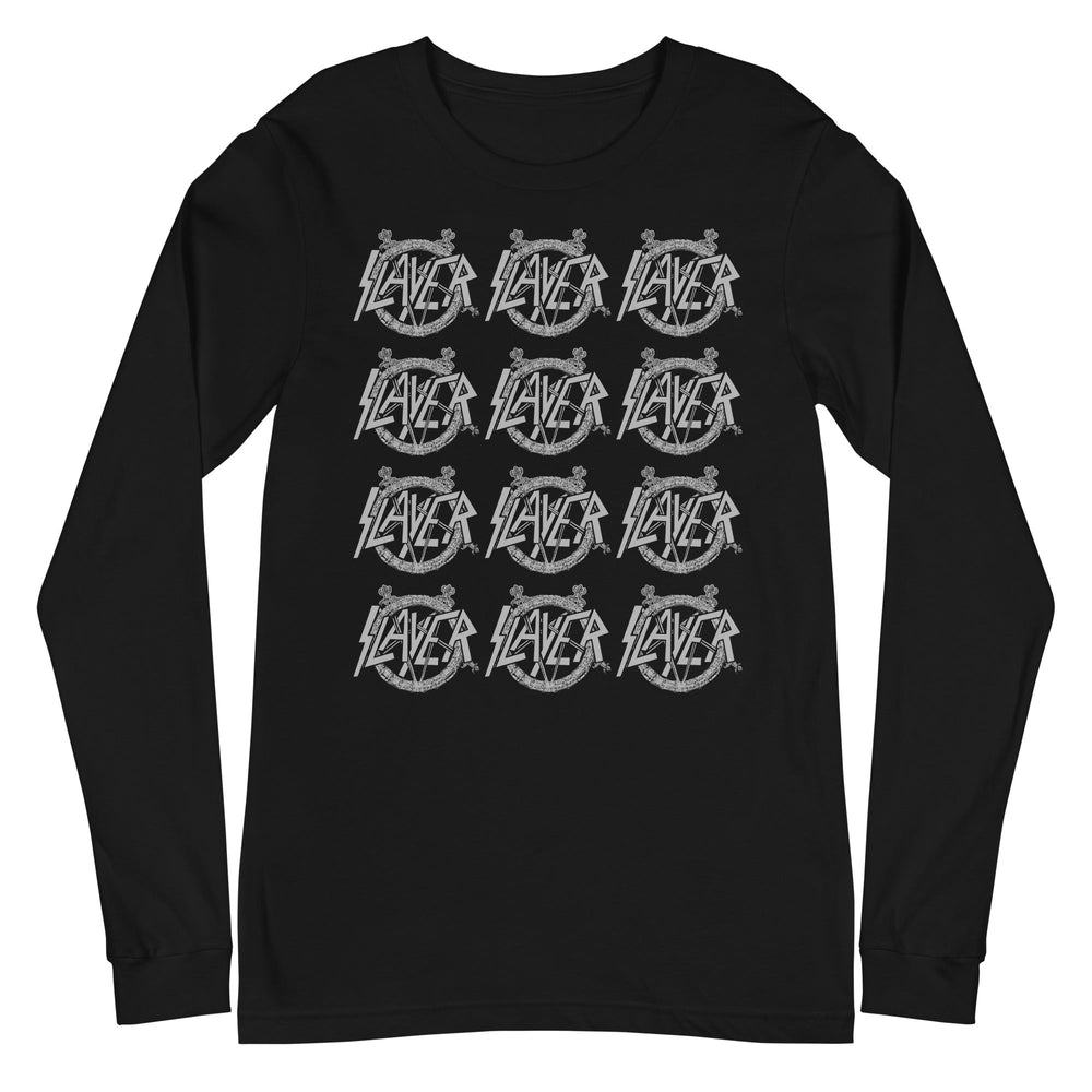 Slayer - Repeat Logo Long Sleeve T-Shirt [Apparel] (ONLINE ORDER ONLY)