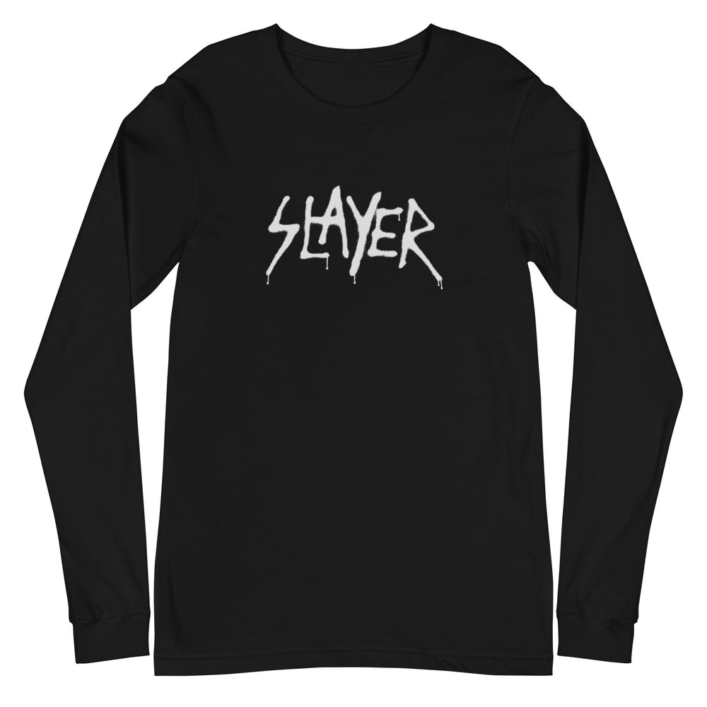 Slayer - White Drip Logo Long Sleeve T-Shirt [Apparel] (ONLINE ORDER ONLY)