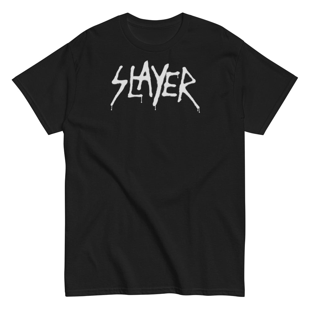 Slayer - White Drip Logo T-Shirt [] (ONLINE ORDER ONLY)