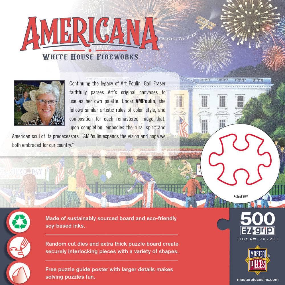 Americana - White House Fireworks 500 Piece EZ Grip Jigsaw Puzzle (ONLINE ORDER ONLY)
