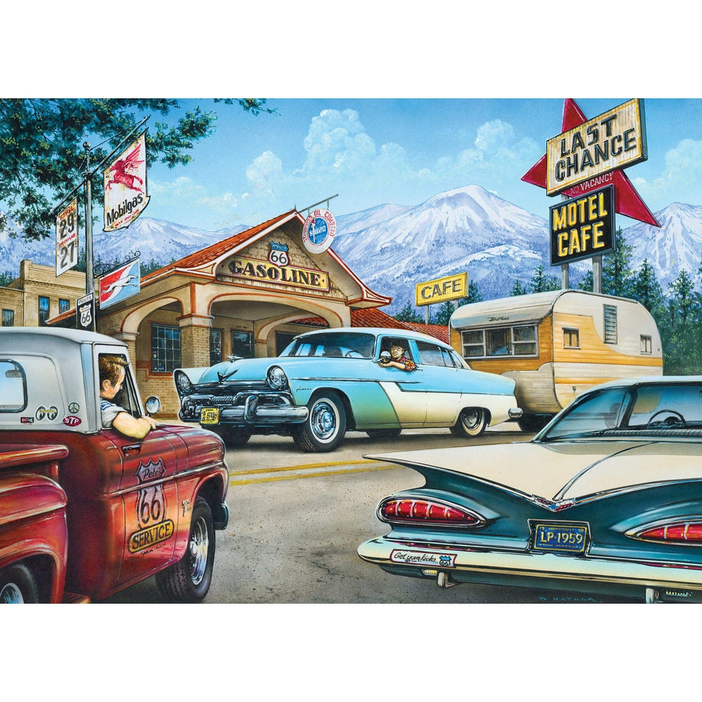 Cruisin' Route 66 - On the Road Again 1000 Piece Jigsaw Puzzle (ONLINE ORDER ONLY)