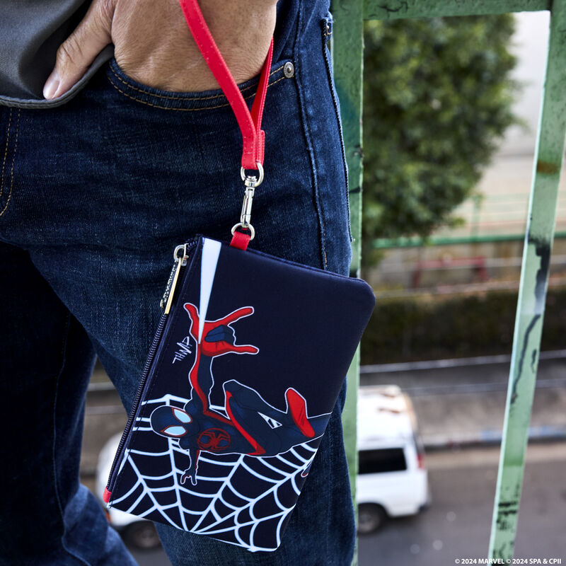 Miles Morales Spider-Verse Nylon Wristlet by LoungeFly (Online Order Only)