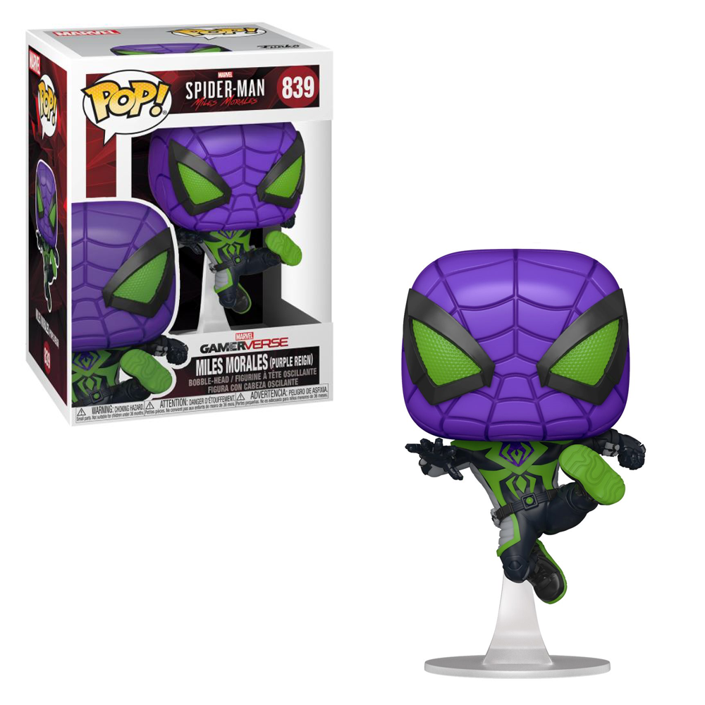 Funko POP! Marvel's Spider-Man Miles Morales - Miles Morales (Purple Reign) Vinyl Figure #839 (ONLINE ORDER ONLY)