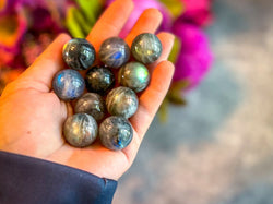 Mini Labradorite Spheres, Crystals and Stones, Labradorite Marble (ONLINE ORDER ONLY)