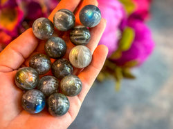 Mini Labradorite Spheres, Crystals and Stones, Labradorite Marble (ONLINE ORDER ONLY)