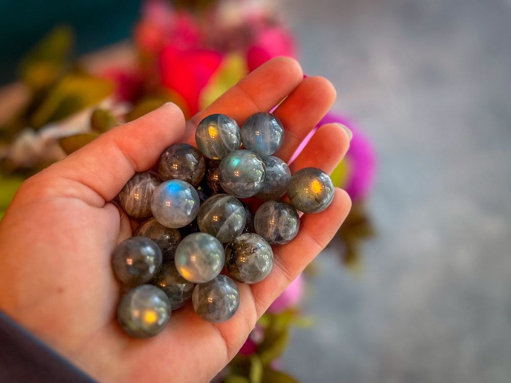 Mini Labradorite Spheres, Crystals and Stones, Labradorite Marble (ONLINE ORDER ONLY)