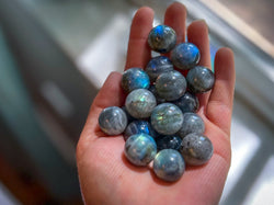 Mini Labradorite Spheres, Crystals and Stones, Labradorite Marble (ONLINE ORDER ONLY)