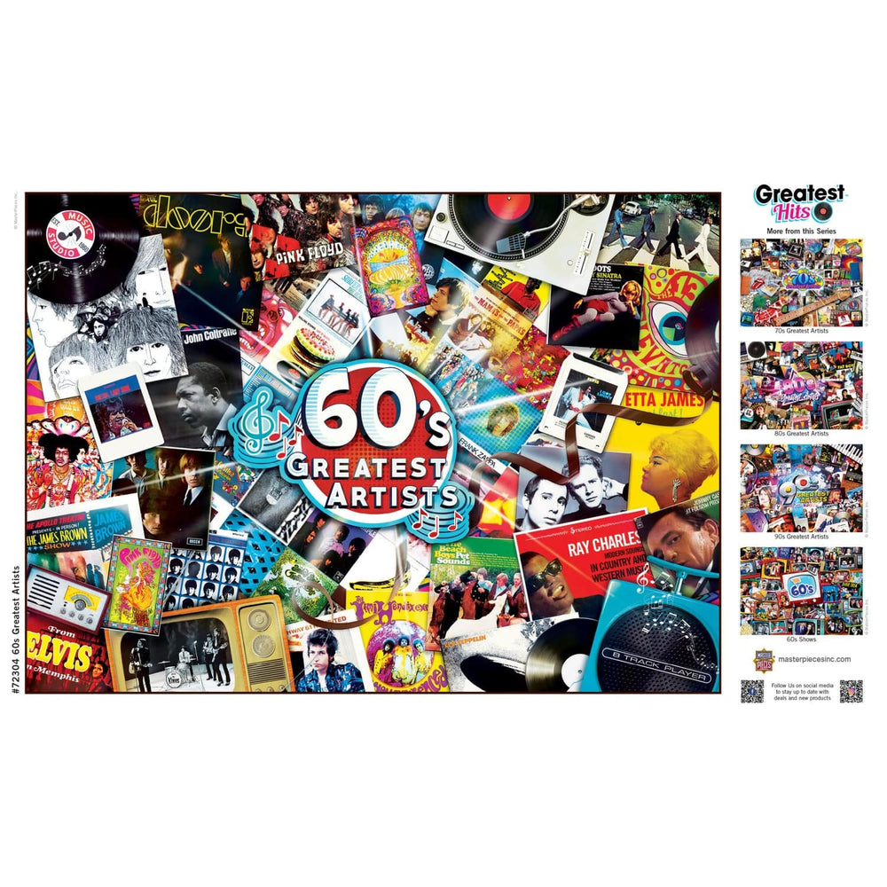 Greatest Hits - 60's Artists 1000 Piece Jigsaw Puzzle (ONLINE ORDER ONLY)