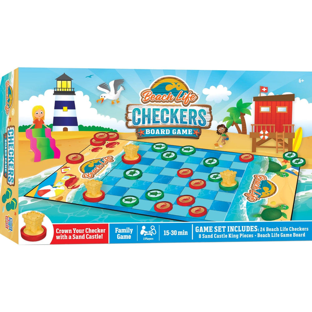 Beach Life Checkers Board Game (ONLINE ORDER ONLY)