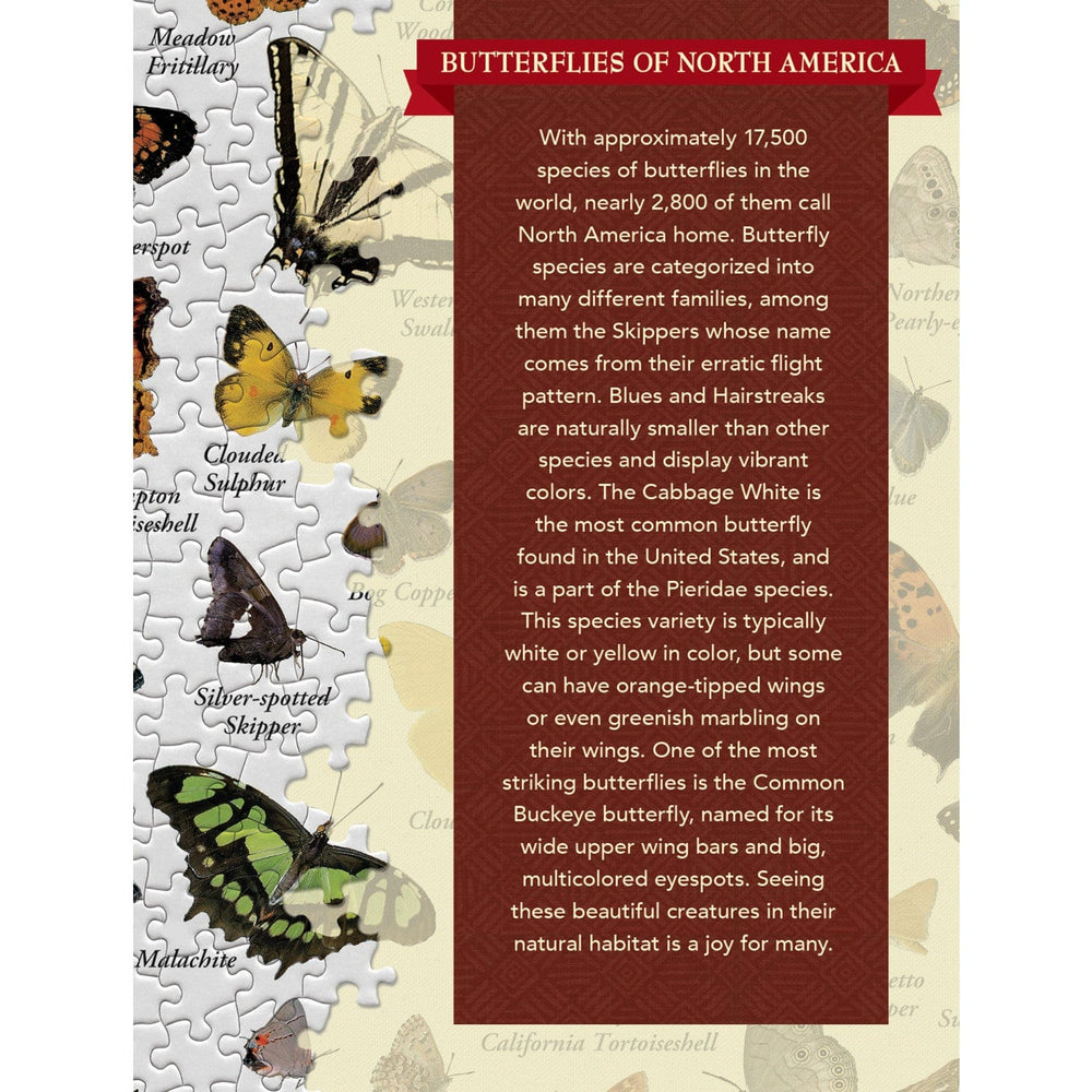 Butterflies of North America 1000 Piece Jigsaw Puzzle (ONLINE ORDER ONLY)