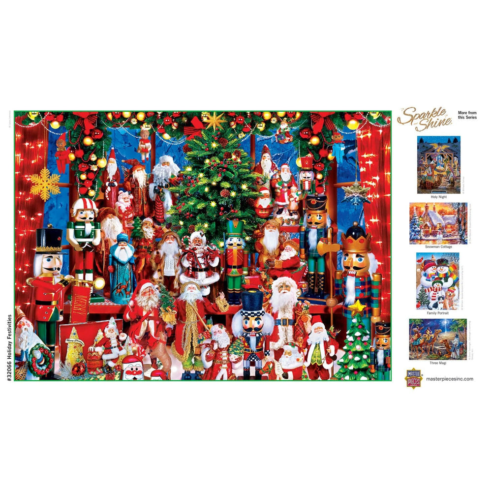 Sparkle & Shine - Holiday Festivities 500 Piece Glitter Jigsaw Puzzle (ONLINE ORDER ONLY)